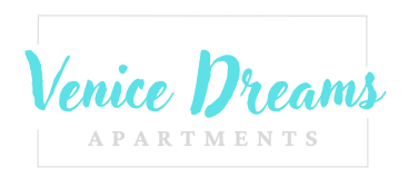 The image is a logo for Venice Dreams Apartments.